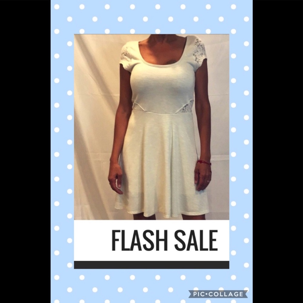 🦈🦈NEW-Cream Lace Mini Dress🦈
